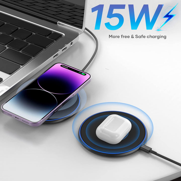 Fast Wireless Charging Pad – Compatible with iPhone & Samsung