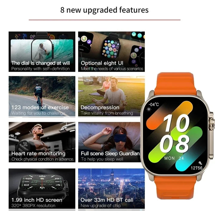 T900 Ultra 2 Pro Smartwatch – 49mm Display, Bluetooth Calls & NFC