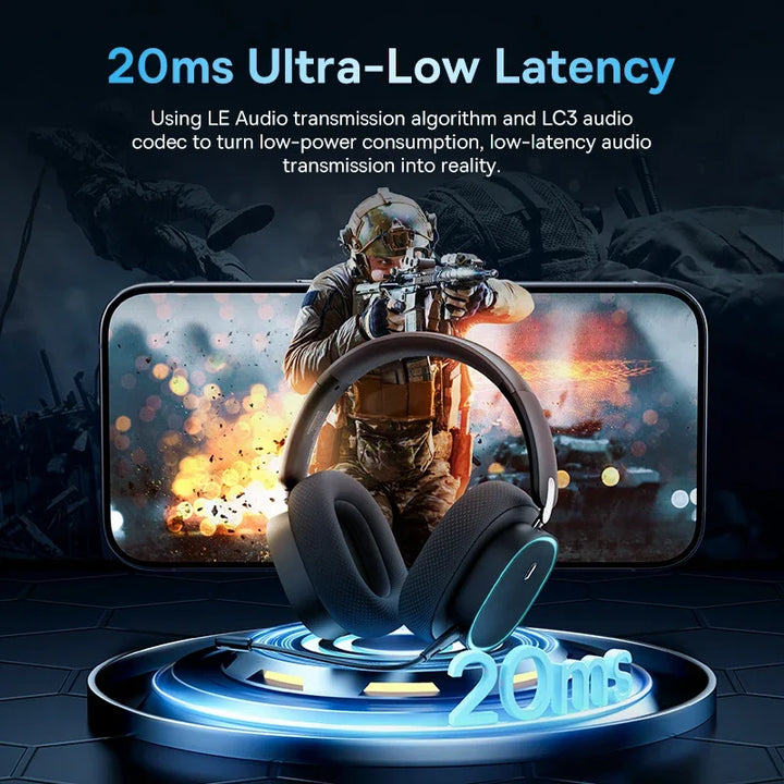 Headphones with microphone Wireless RGB gaming - BASEUS GH02