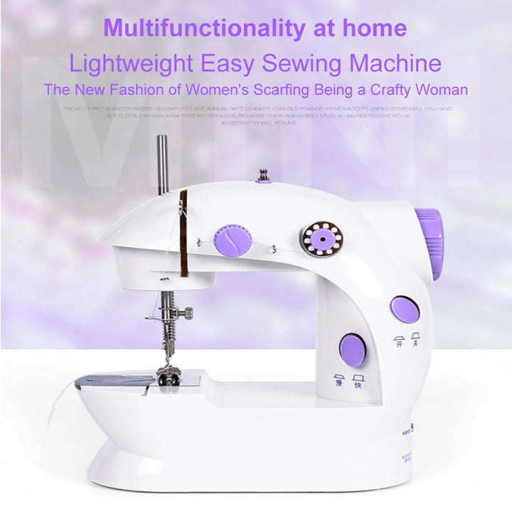 Compact Sewing Machine 202 – With Built-In Light, Cutter & Foot Pedal