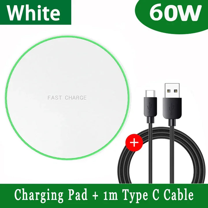 Fast Wireless Charging Pad – Compatible with iPhone & Samsung