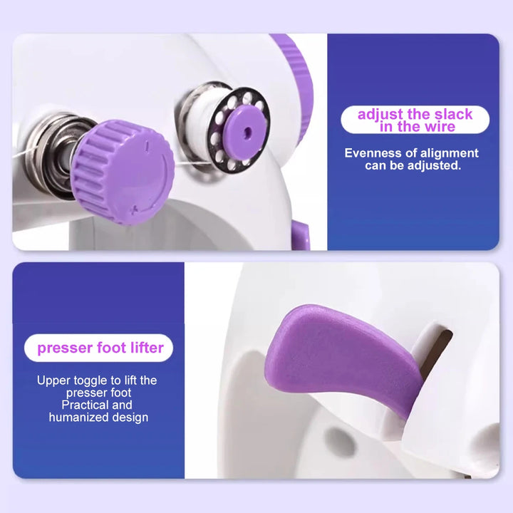 Compact Sewing Machine 202 – With Built-In Light, Cutter & Foot Pedal