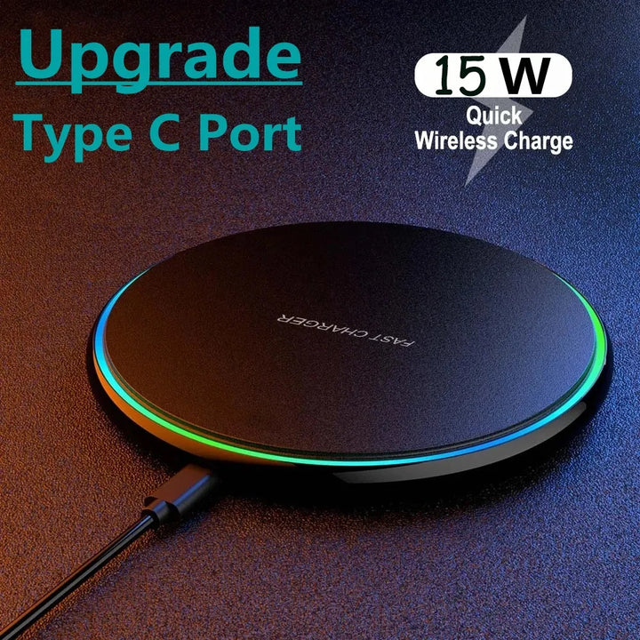 Fast Wireless Charging Pad – Compatible with iPhone & Samsung
