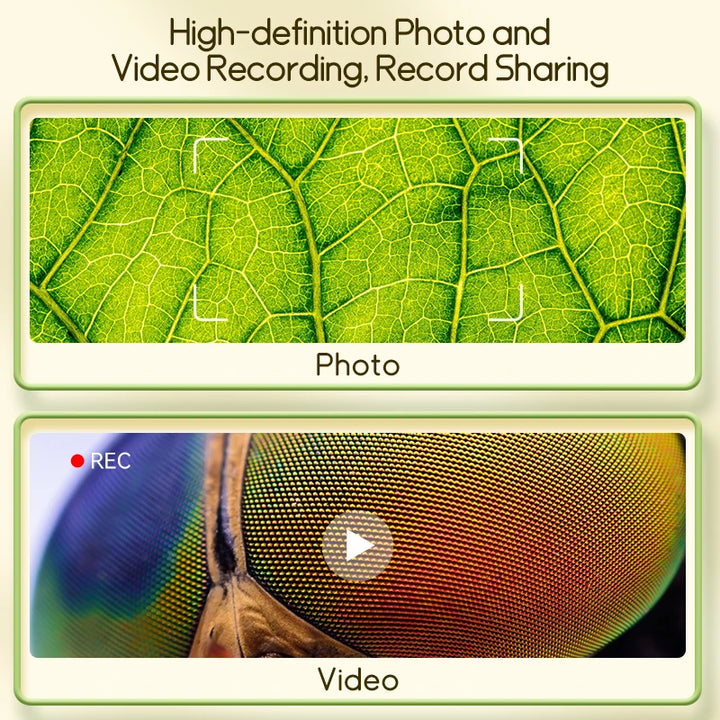 Mini Microscope for Kids – 2" Screen with 1000x Zoom, Educational Gift