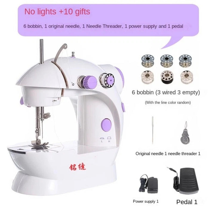 Compact Sewing Machine 202 – With Built-In Light, Cutter & Foot Pedal